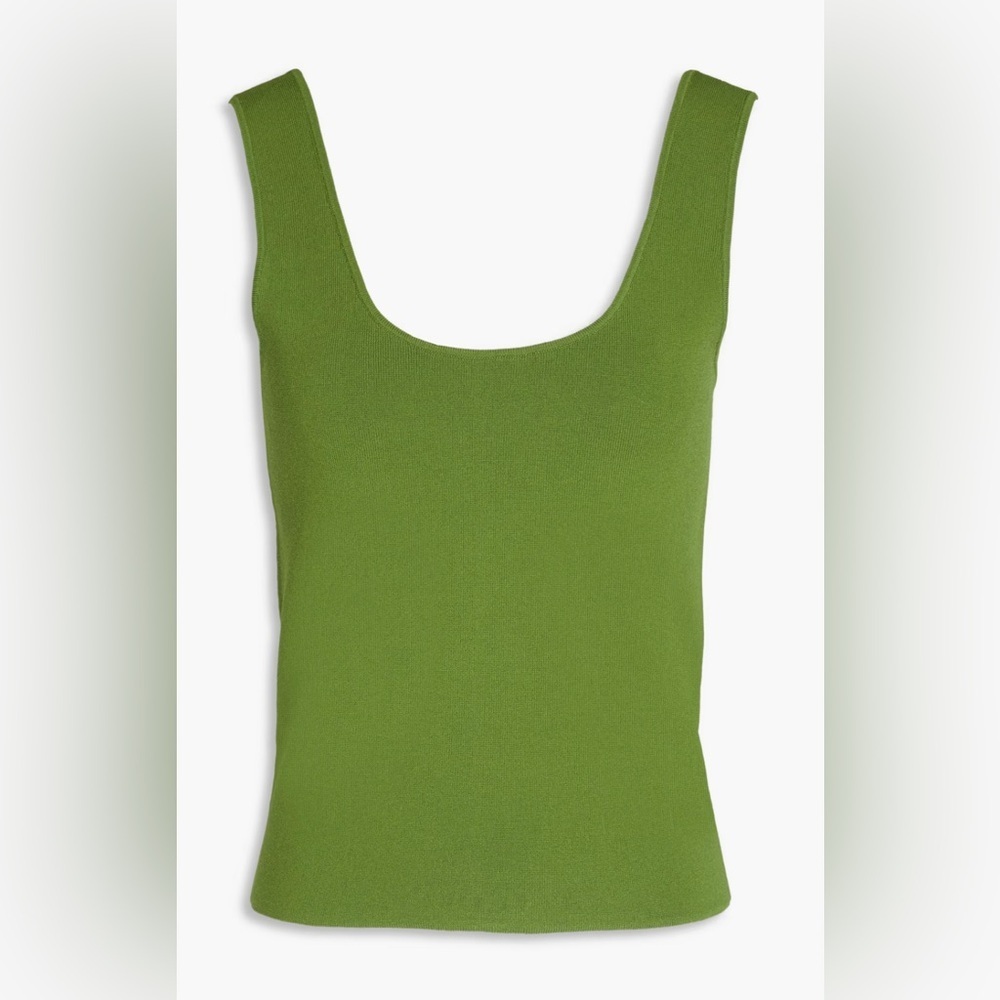 Vince Stretch-knit tank Emerald Leaf Green size XL 10​​ - Picture 2 of 6
